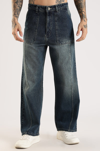 CASUAL DARK BLUE JEANS