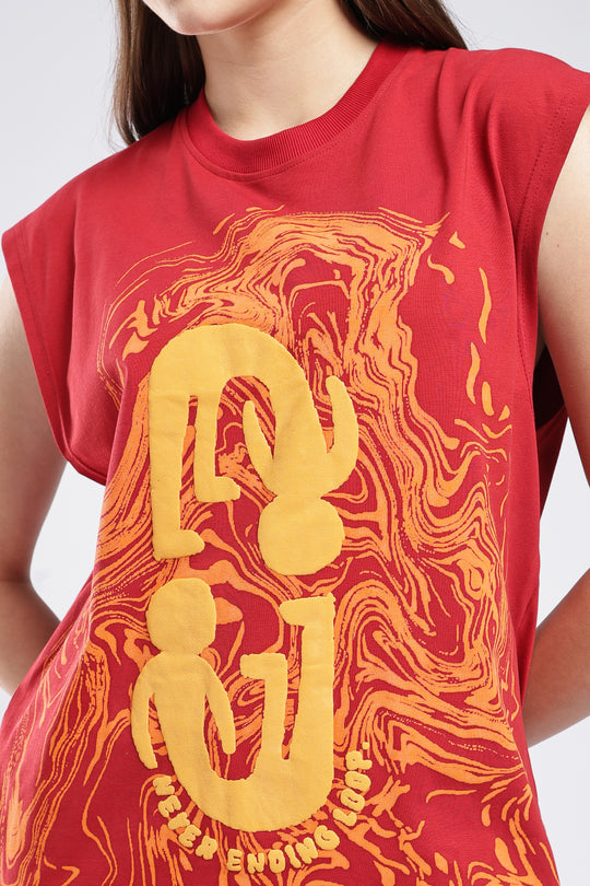 Brun Repeat Women's Oversized Tank