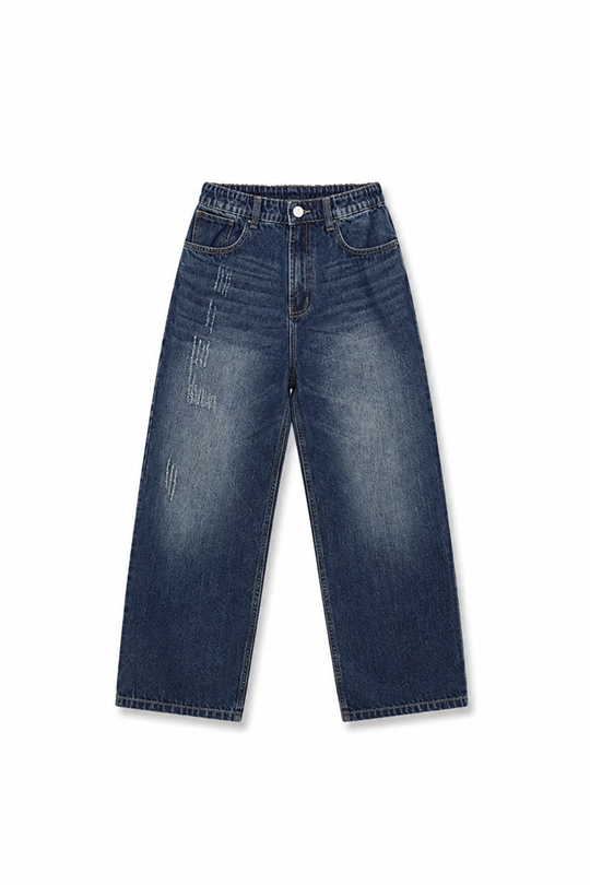 Scratchy Dark Blue Jeans